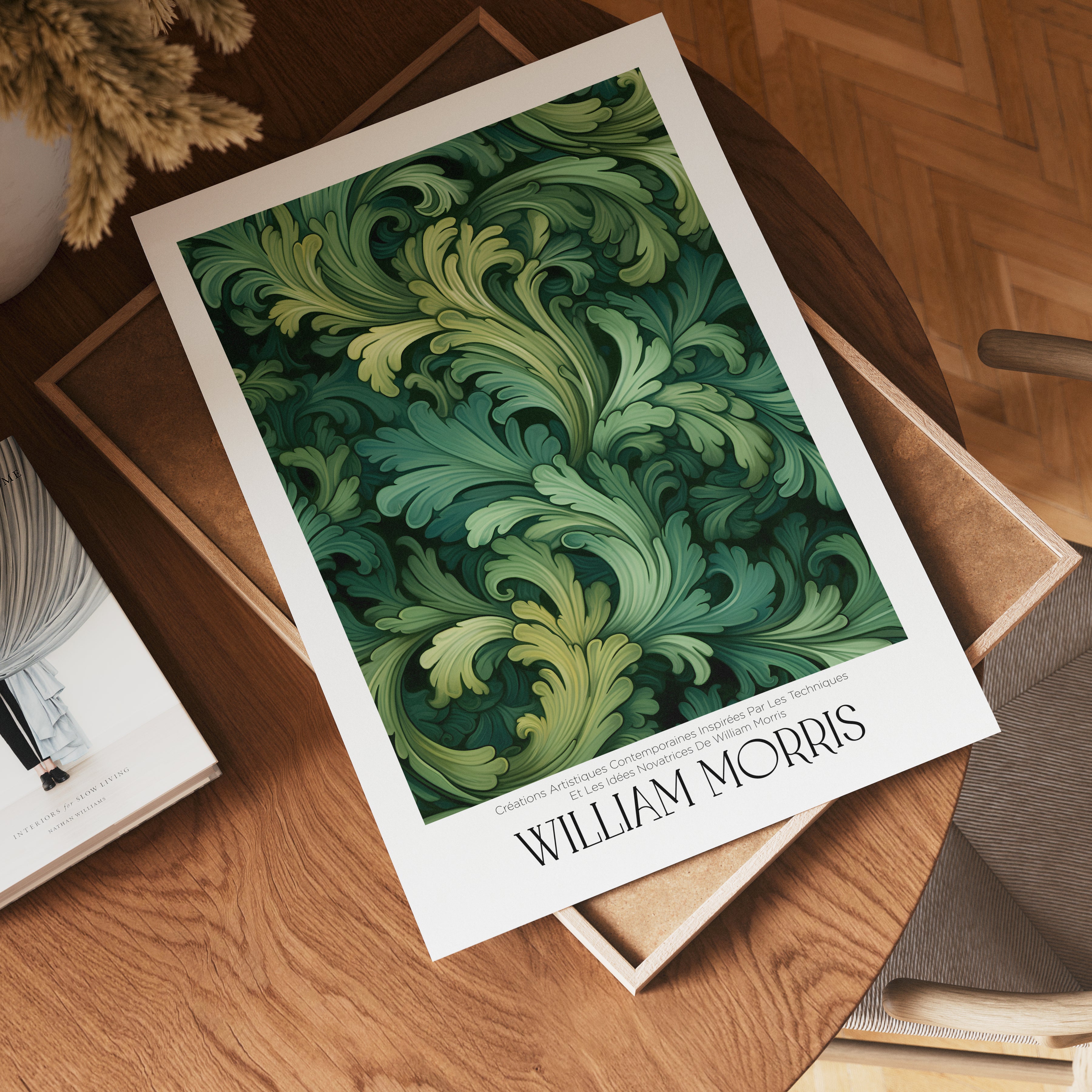 William Morris Emerald Acanthus Flow Poster
