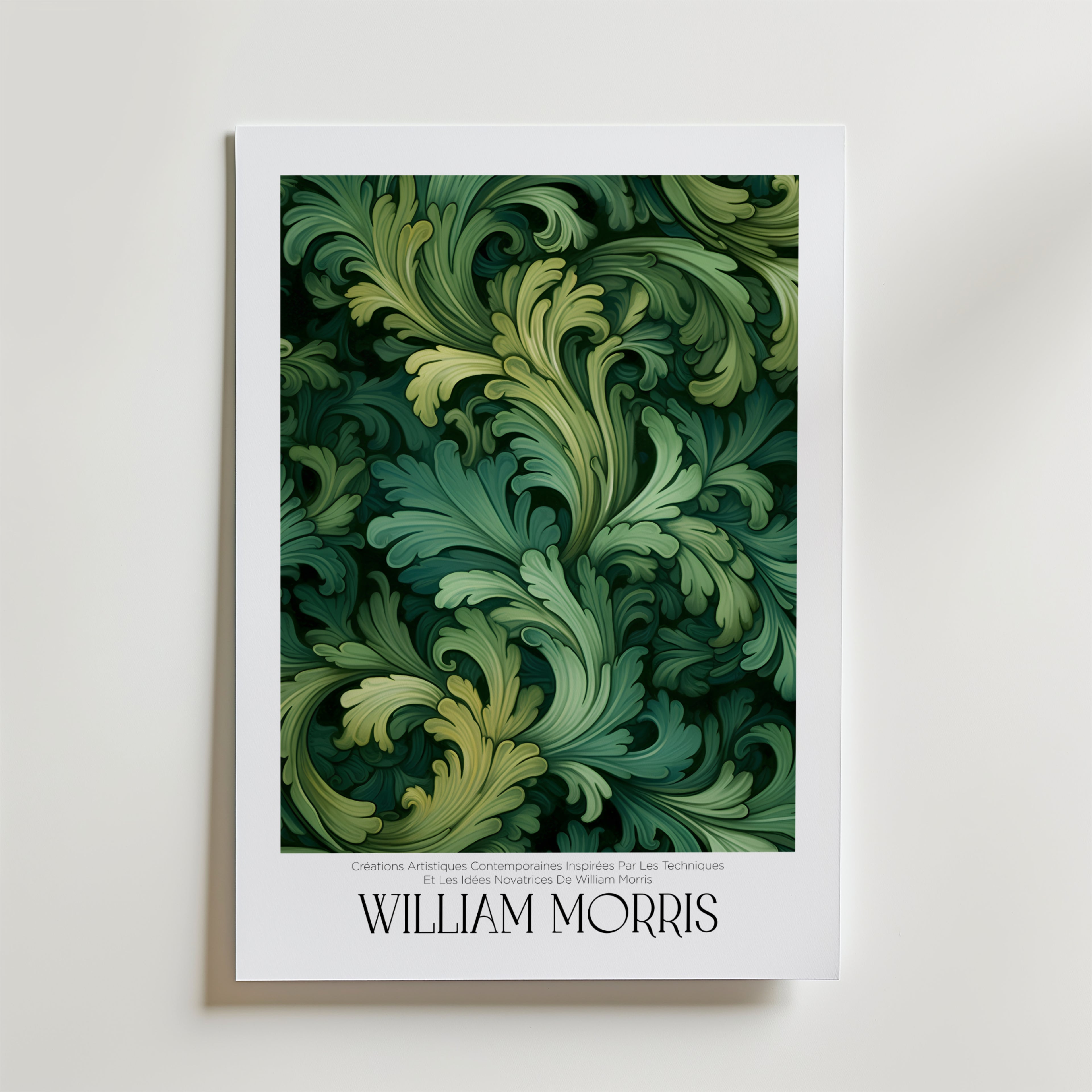 William Morris Emerald Acanthus Flow Poster