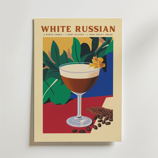 White Russian No.2 Cocktail Poster