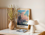 Chicago Skyline Reflections Poster