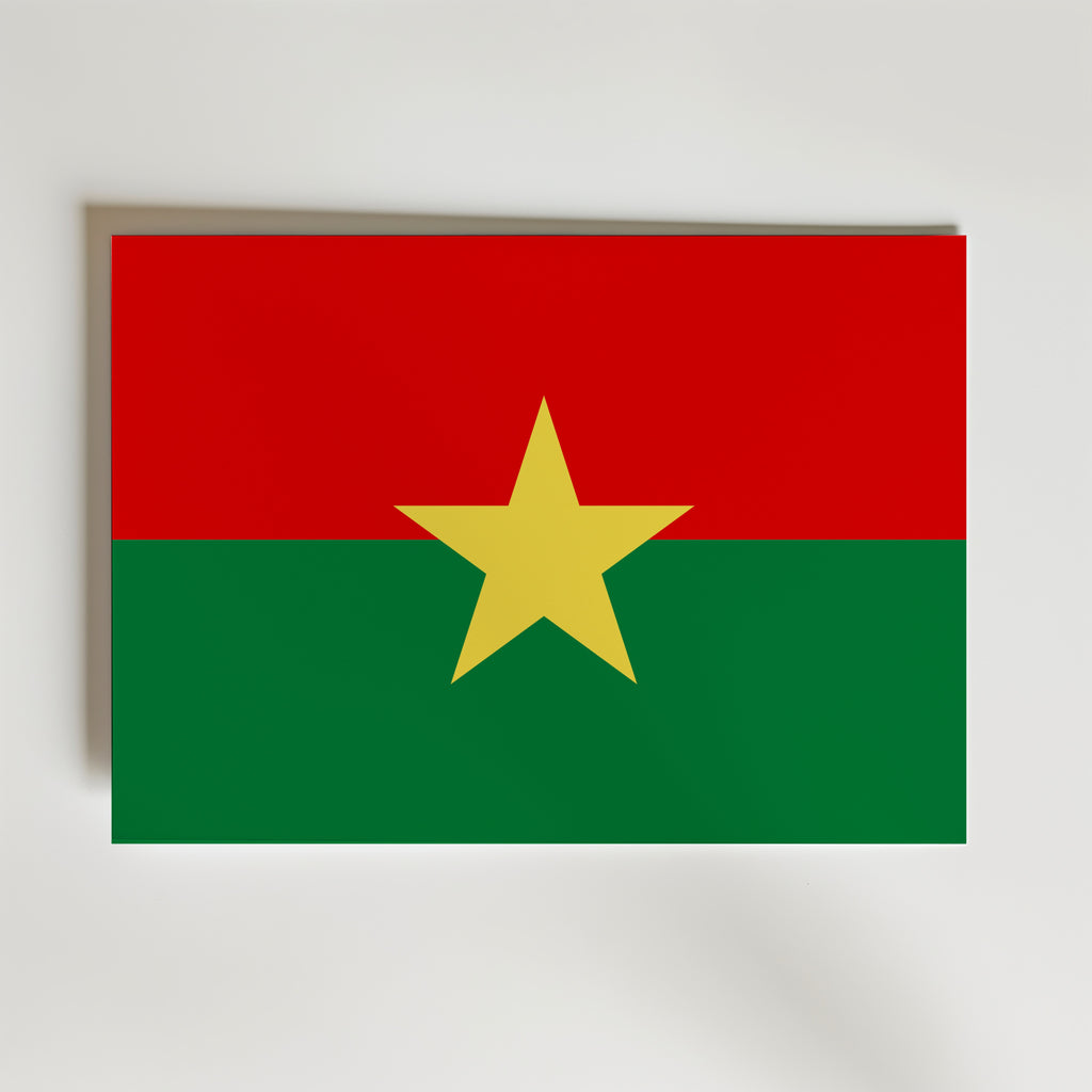 Burkina Faso National Flag Poster affisch – poster till väggdekoration – köp online hos Bozetto