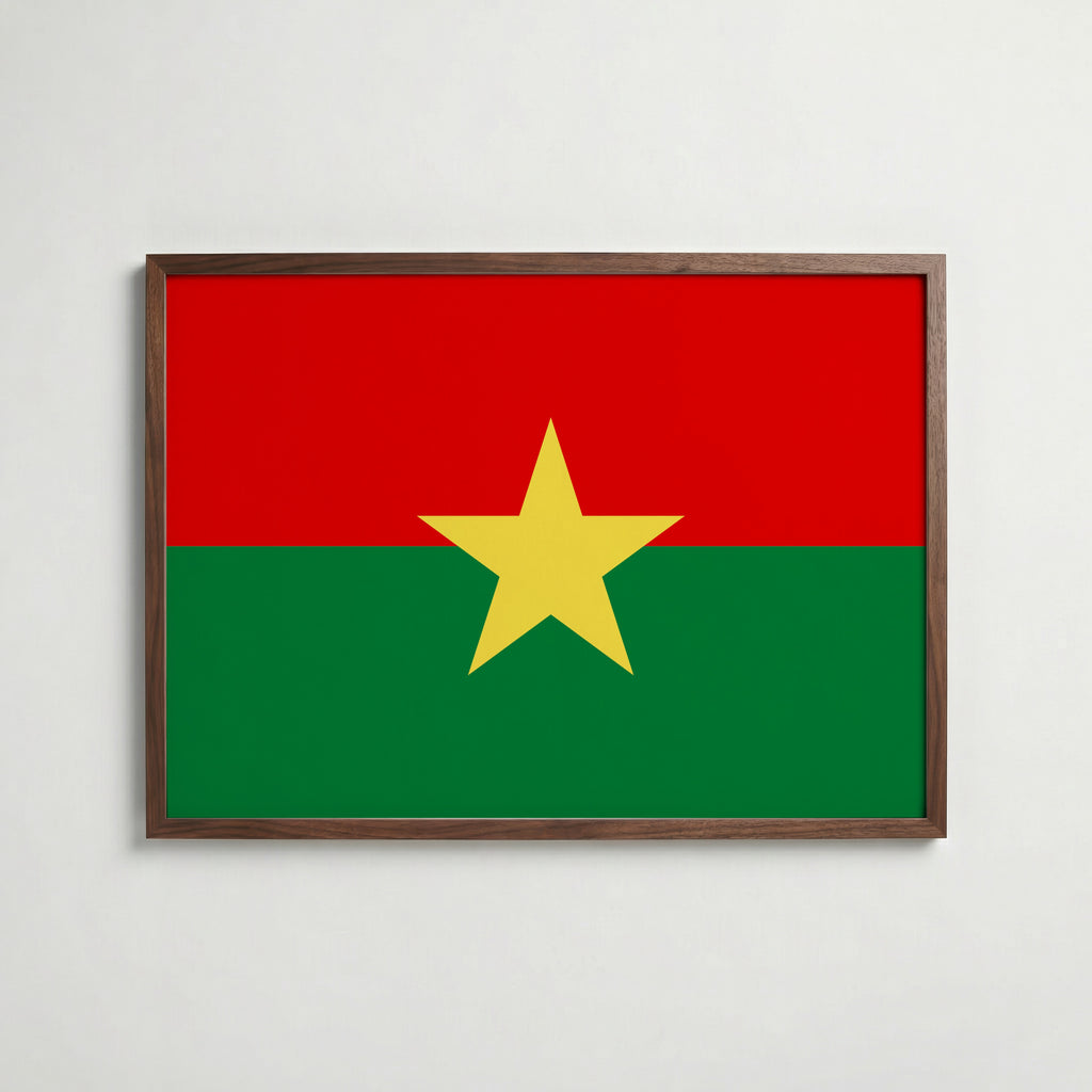 Burkina Faso National Flag Poster poster – väggdekoration för hemmet – köp hos Bozetto