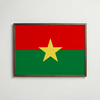 Burkina Faso National Flag Poster poster – väggdekoration för hemmet – köp hos Bozetto