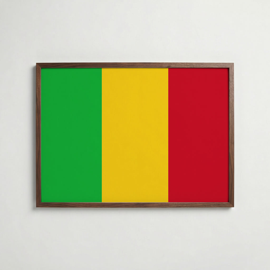 Mali National Flag Poster poster – väggdekoration för hemmet – köp hos Bozetto
