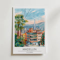 Medellín Skyline & Color District Poster