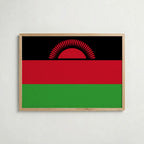 Malawi National Flag Poster – poster väggdekoration inredning – Affischer hos Bozetto