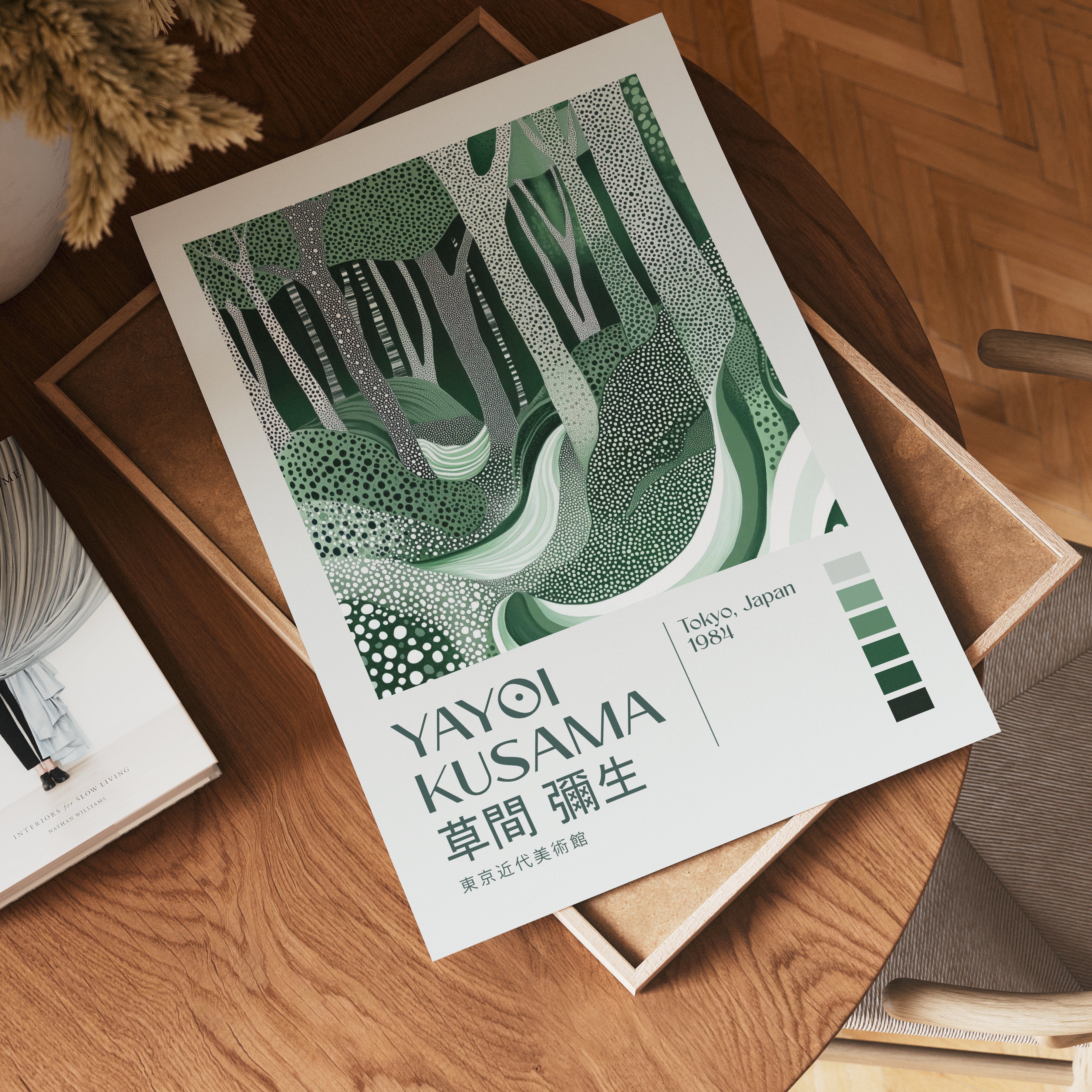 Yayoi Kusama Emerald Forest Flow Poster