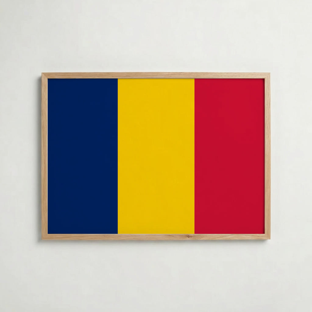 Chad National Flag Poster – poster väggdekoration inredning – Affischer hos Bozetto