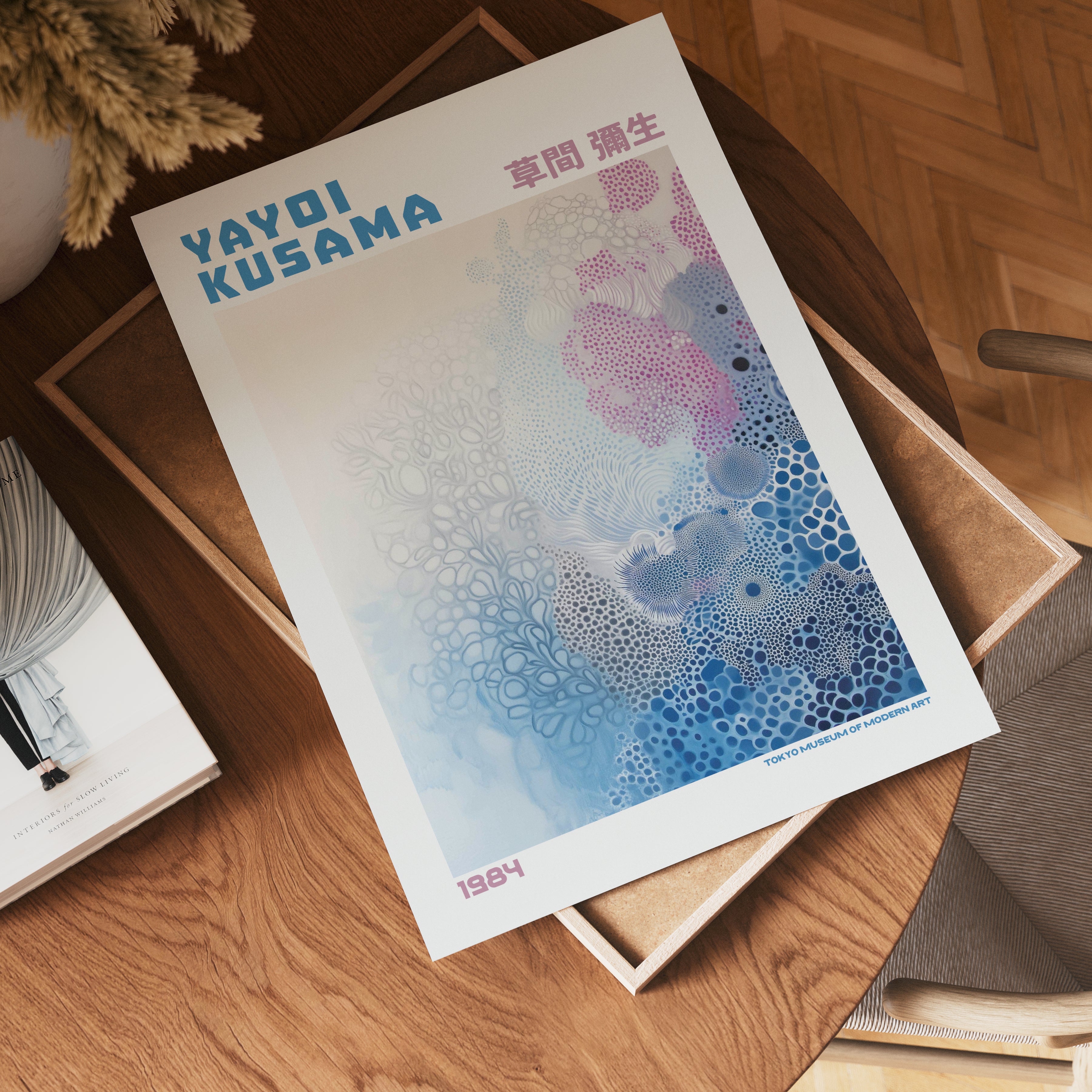 Yayoi Kusama Soft Blue Abstraction Poster