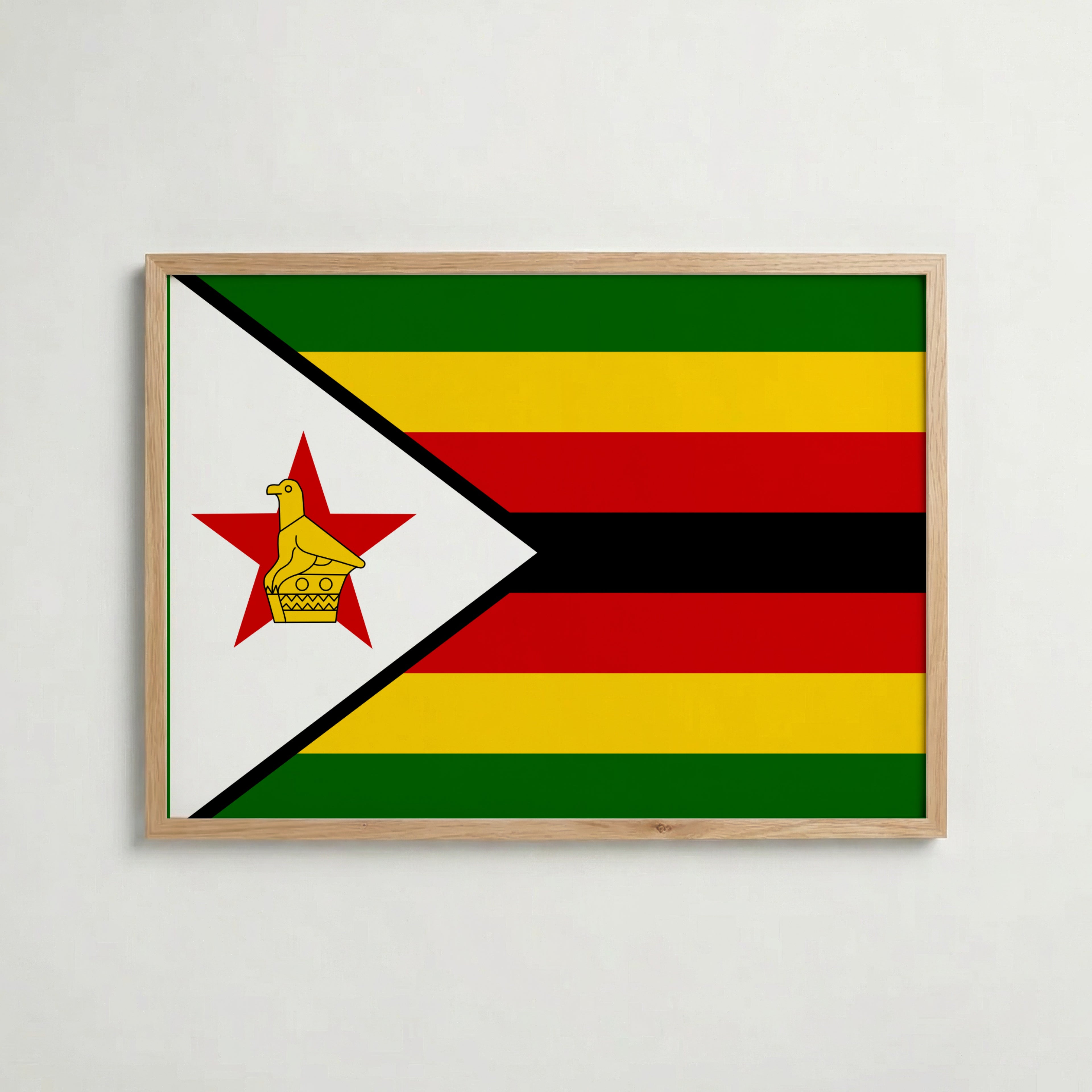 Zimbabwe National Flag Poster – poster väggdekoration inredning – Affischer hos Bozetto