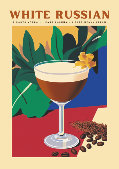 White Russian No.2 Cocktail Poster
