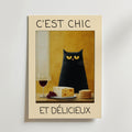 French Gourmet Cat Poster