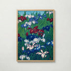 Ayame (Iris) Kawase Hasui – poster väggdekoration inredning – Affischer hos Bozetto