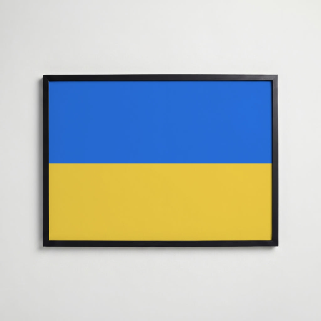 Ukraine National Flag Poster poster – väggdekoration för hemmet – köp hos Bozetto