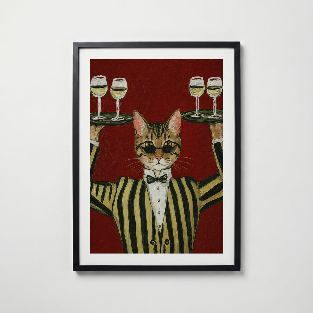Champagne Cat Poster