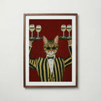 Champagne Cat Poster