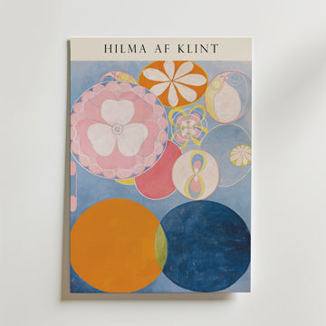 Hilma af Klint Circles of Unity affisch på neutral bakgrund – poster från Bozetto