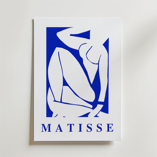 Henri Matisse Indigo Silhouette Muse Poster