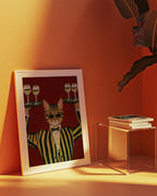 Champagne Cat Poster