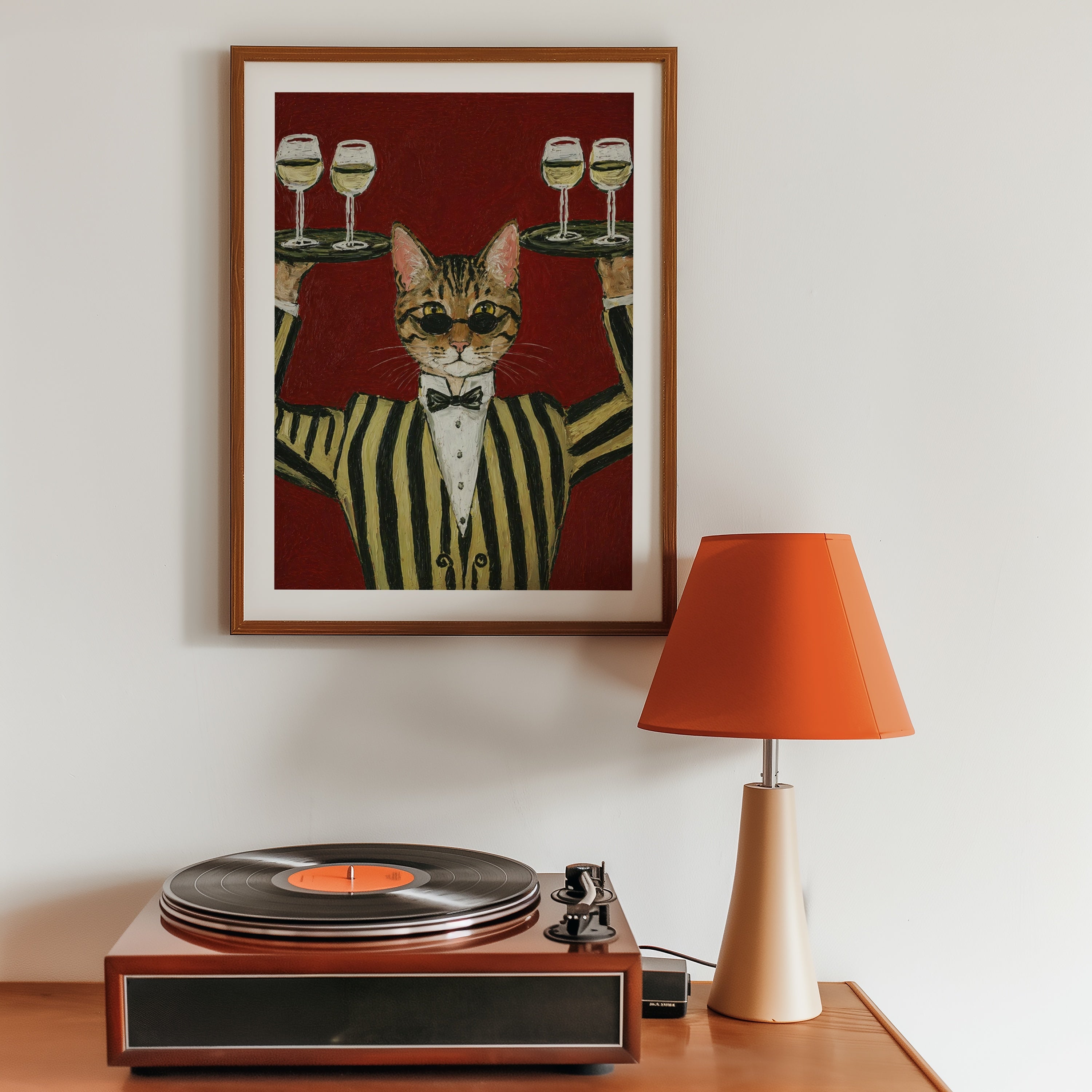 Champagne Cat Poster