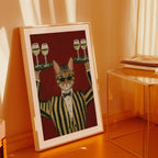 Champagne Cat Poster