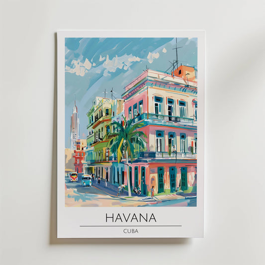 Havana Pastel Streets Poster