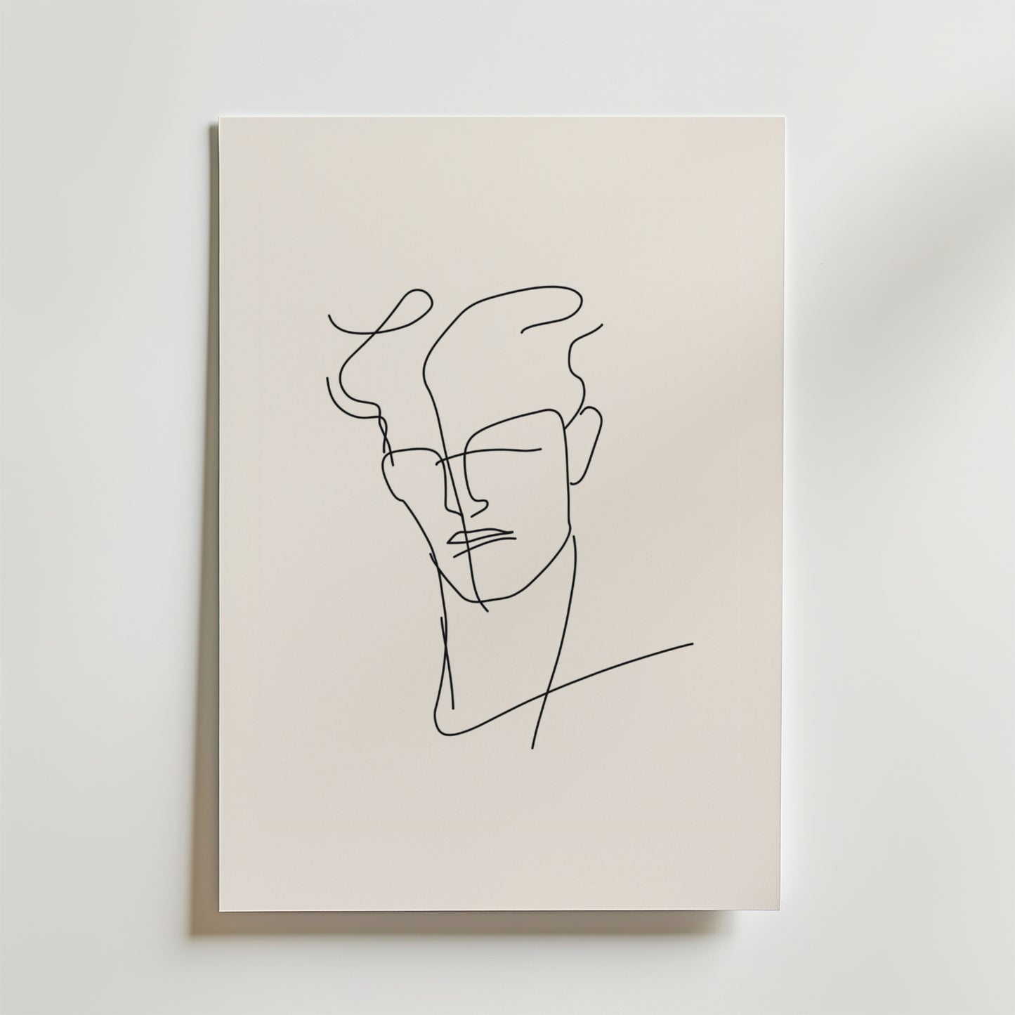 Modern Line Art Man Poster