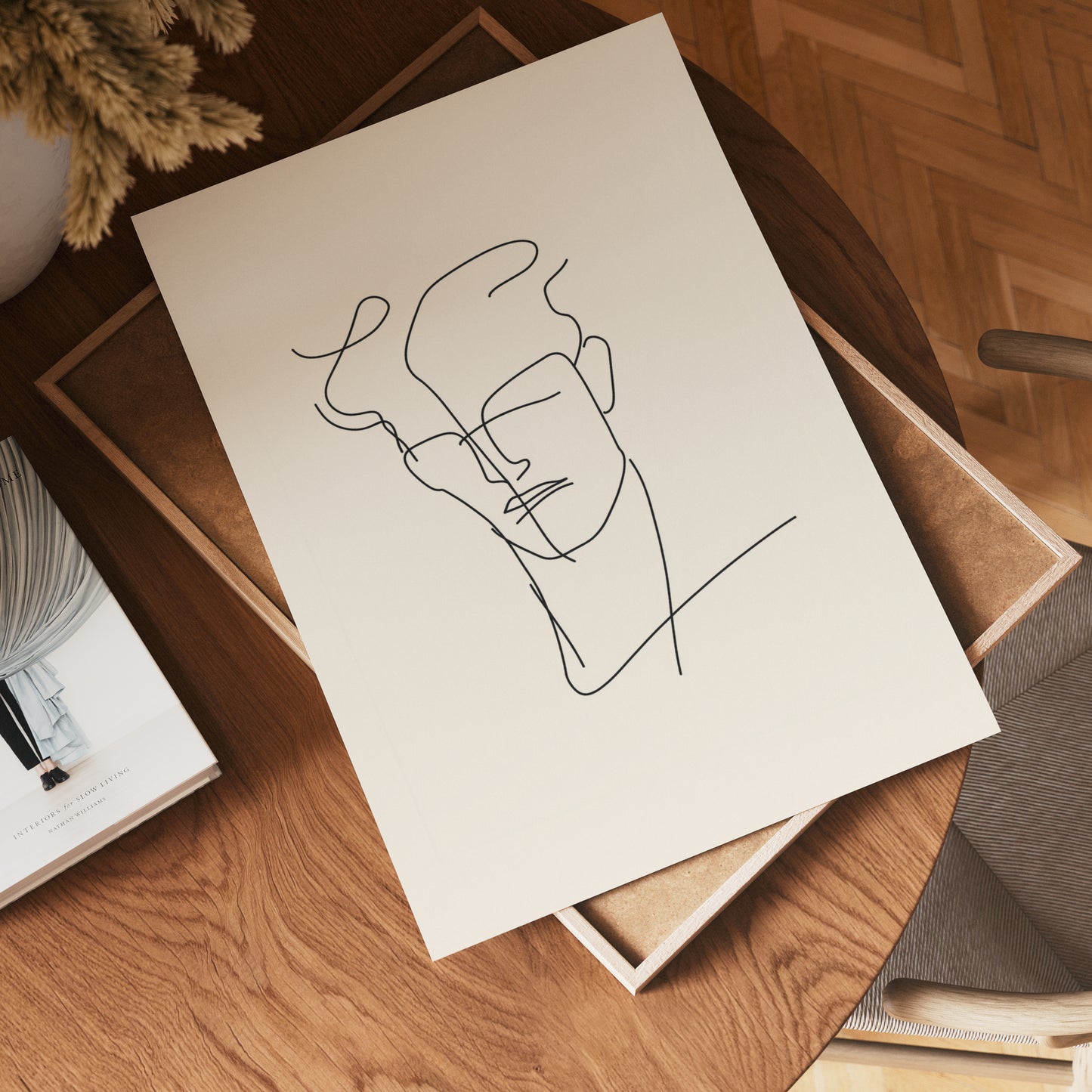 Modern Line Art Man Poster