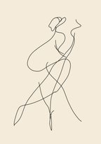 Elegant Line Art Woman Poster