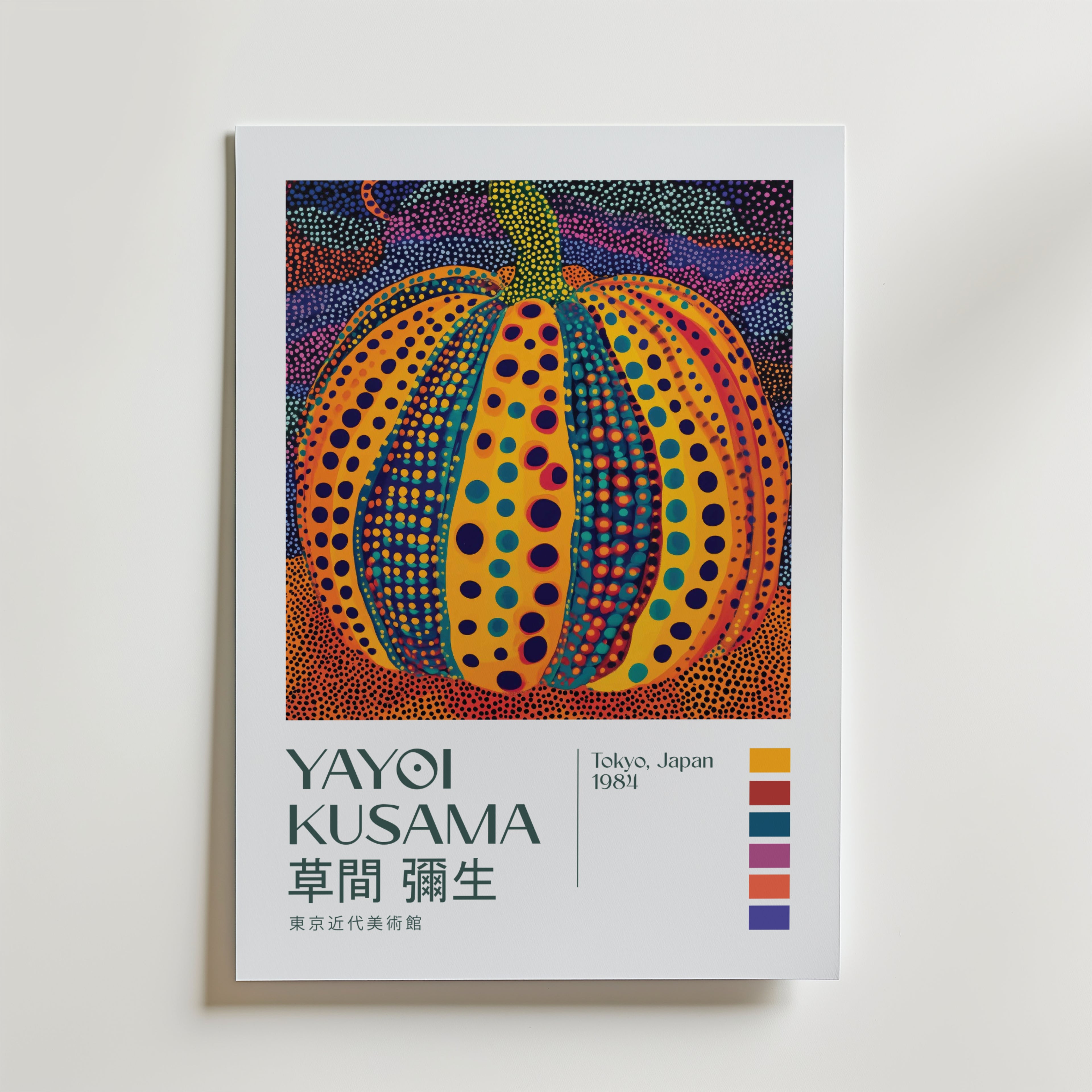 Yayoi Kusama Pumpkin Dots Poster