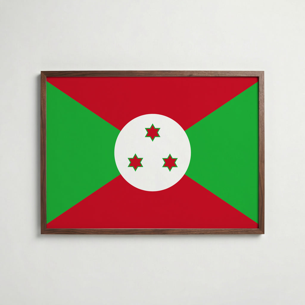 Burundi National Flag Poster poster – väggdekoration för hemmet – köp hos Bozetto