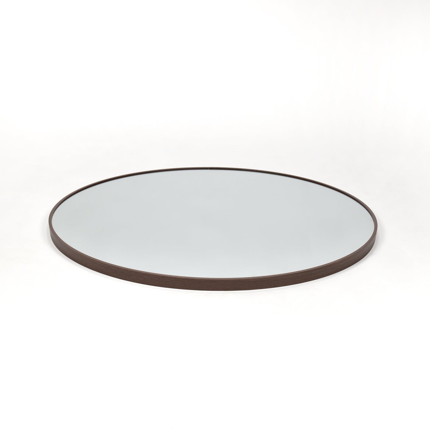 Spegel Rund Valnöt Deluxe  80 cm