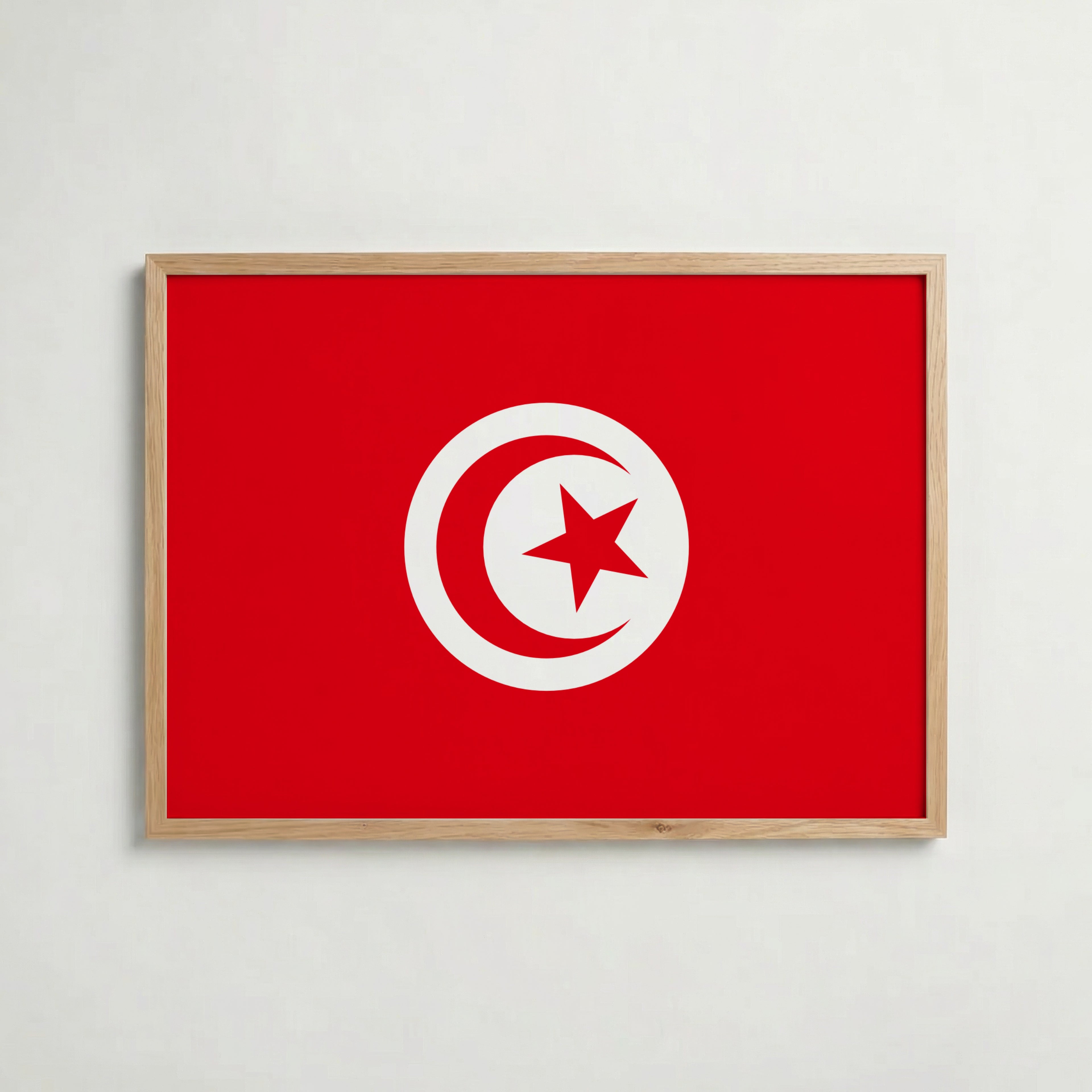 Tunisia National Flag Poster – poster väggdekoration inredning – Affischer hos Bozetto