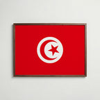 Tunisia National Flag Poster poster – väggdekoration för hemmet – köp hos Bozetto