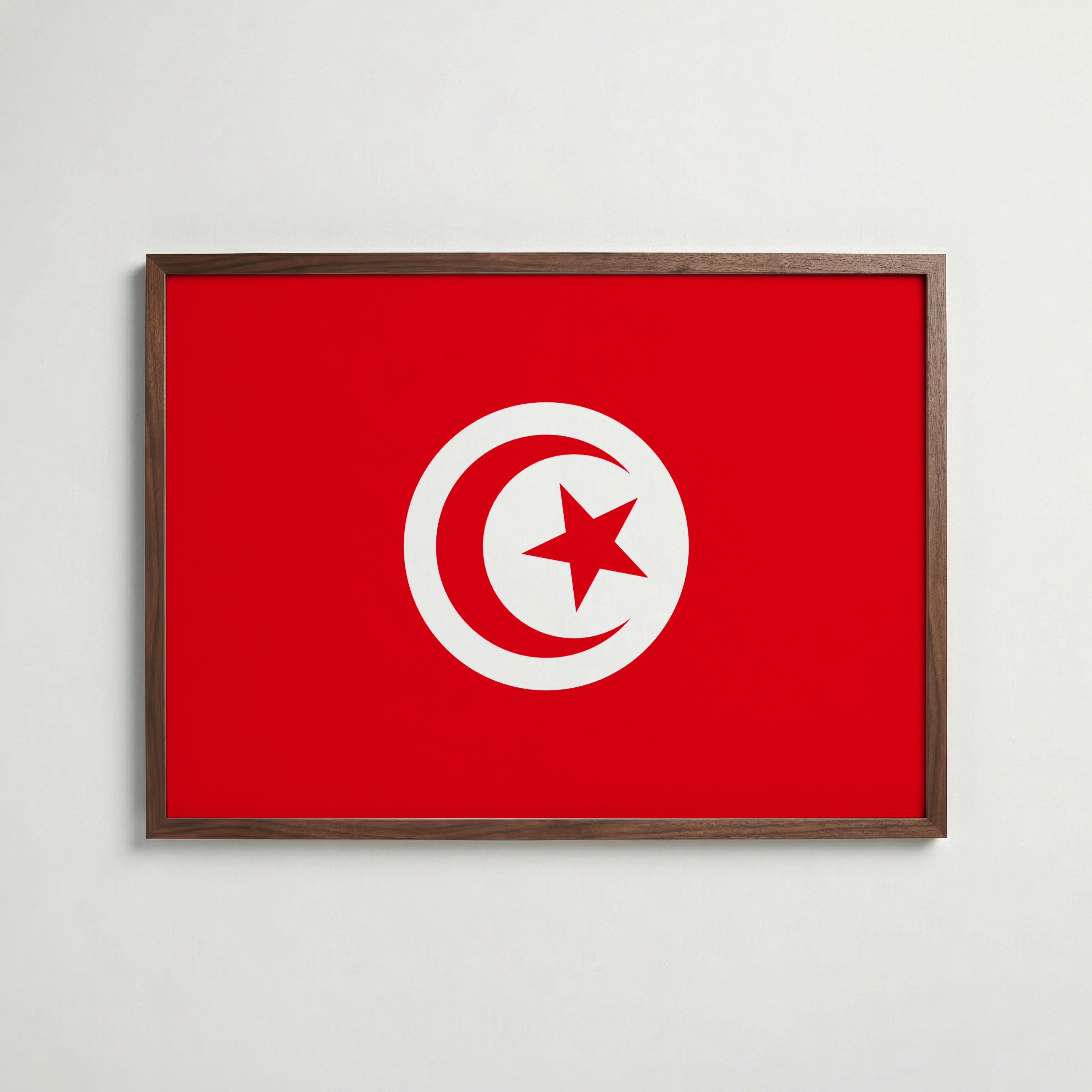 Tunisia National Flag Poster poster – väggdekoration för hemmet – köp hos Bozetto