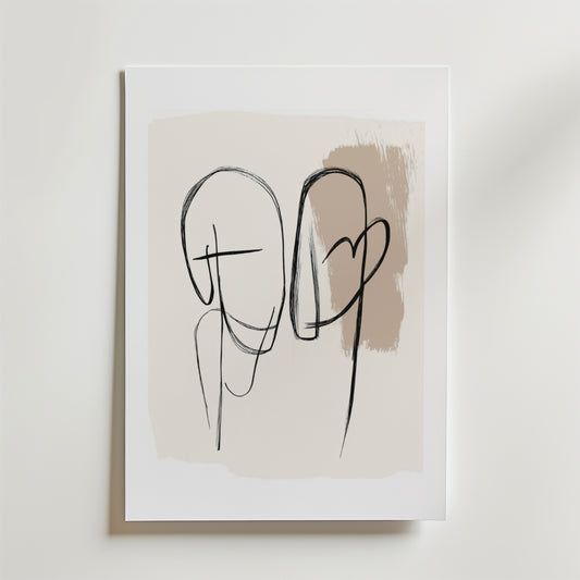 Minimal Heart Connection Poster