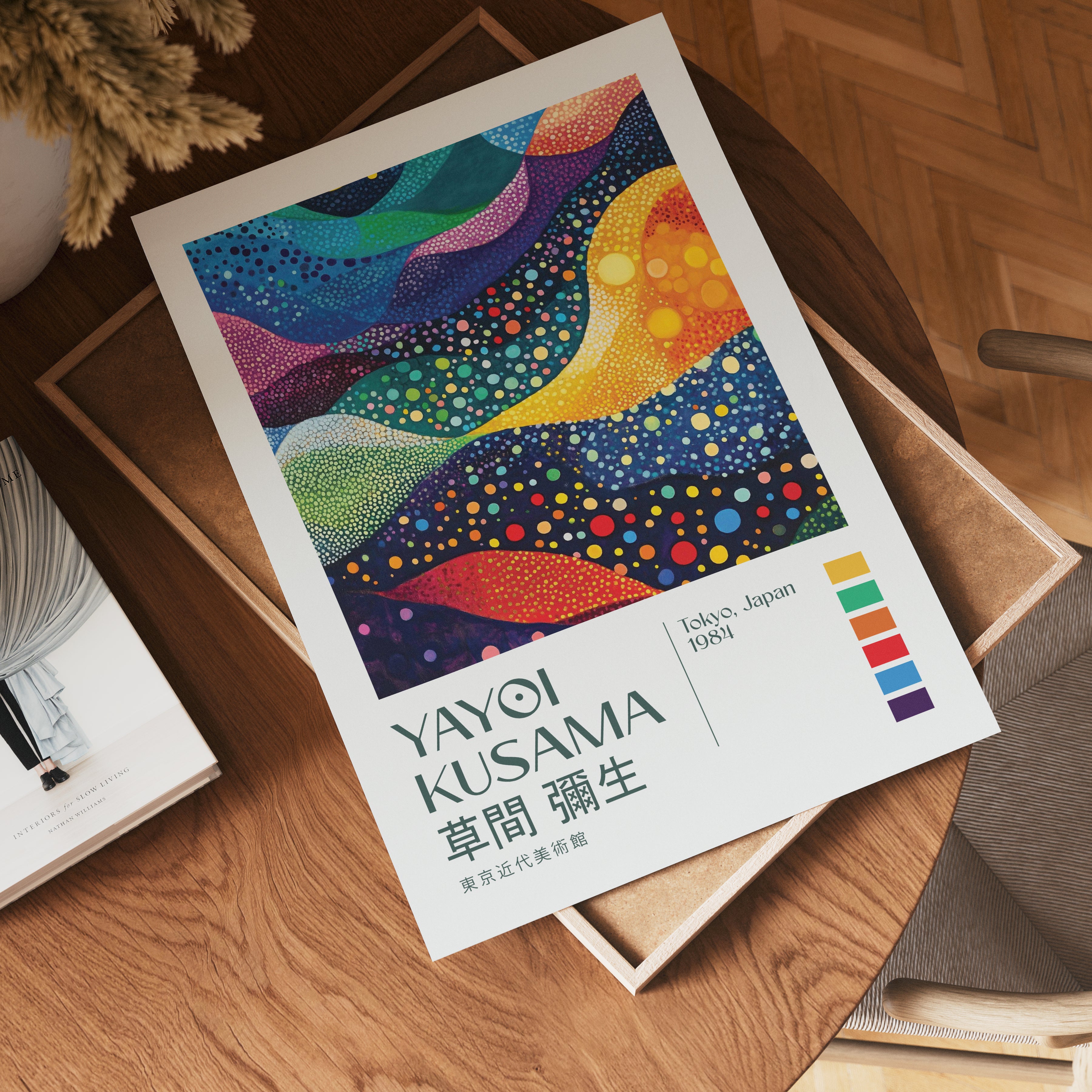 Yayoi Kusama Cosmic Waves Poster