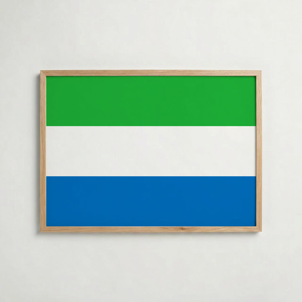 Sierra Leone National Flag Poster – poster väggdekoration inredning – Affischer hos Bozetto