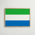 Sierra Leone National Flag Poster – poster väggdekoration inredning – Affischer hos Bozetto