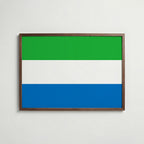 Sierra Leone National Flag Poster poster – väggdekoration för hemmet – köp hos Bozetto