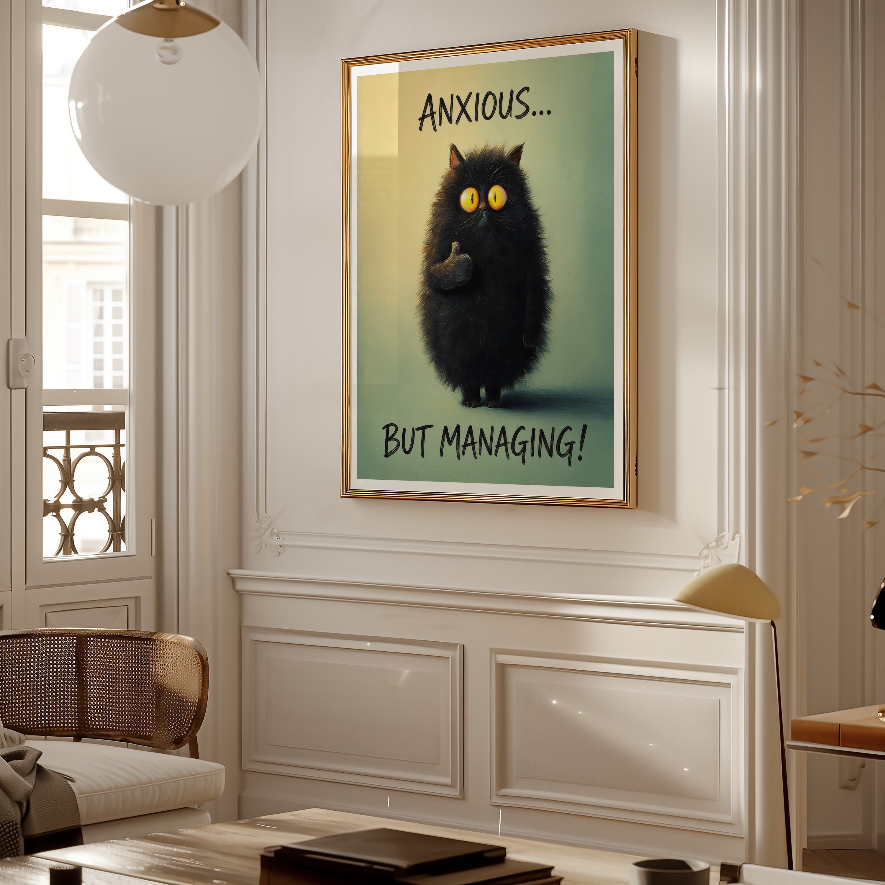 Anxious But Managing Poster affisch – köp poster online – Bozetto väggdekoration