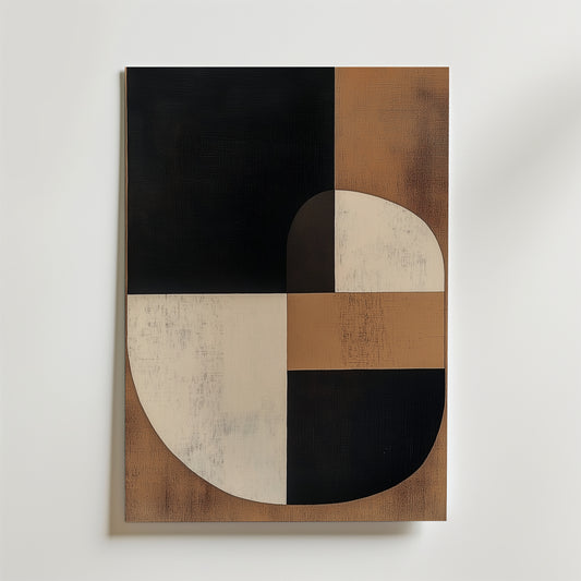 Abstract Brown Shapes Poster