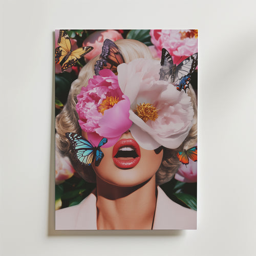 Floral Butterfly Eyes – stilfullt konsttryck från Bozetto, tryckt på matt finpapper