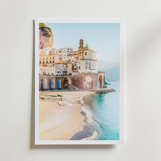 Coastal Village Escape Poster