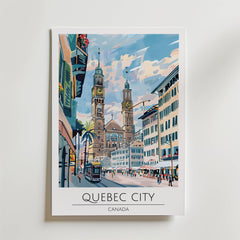 Quebec City Old Town Vista Poster