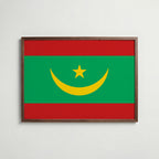 Mauritania National Flag Poster poster – väggdekoration för hemmet – köp hos Bozetto