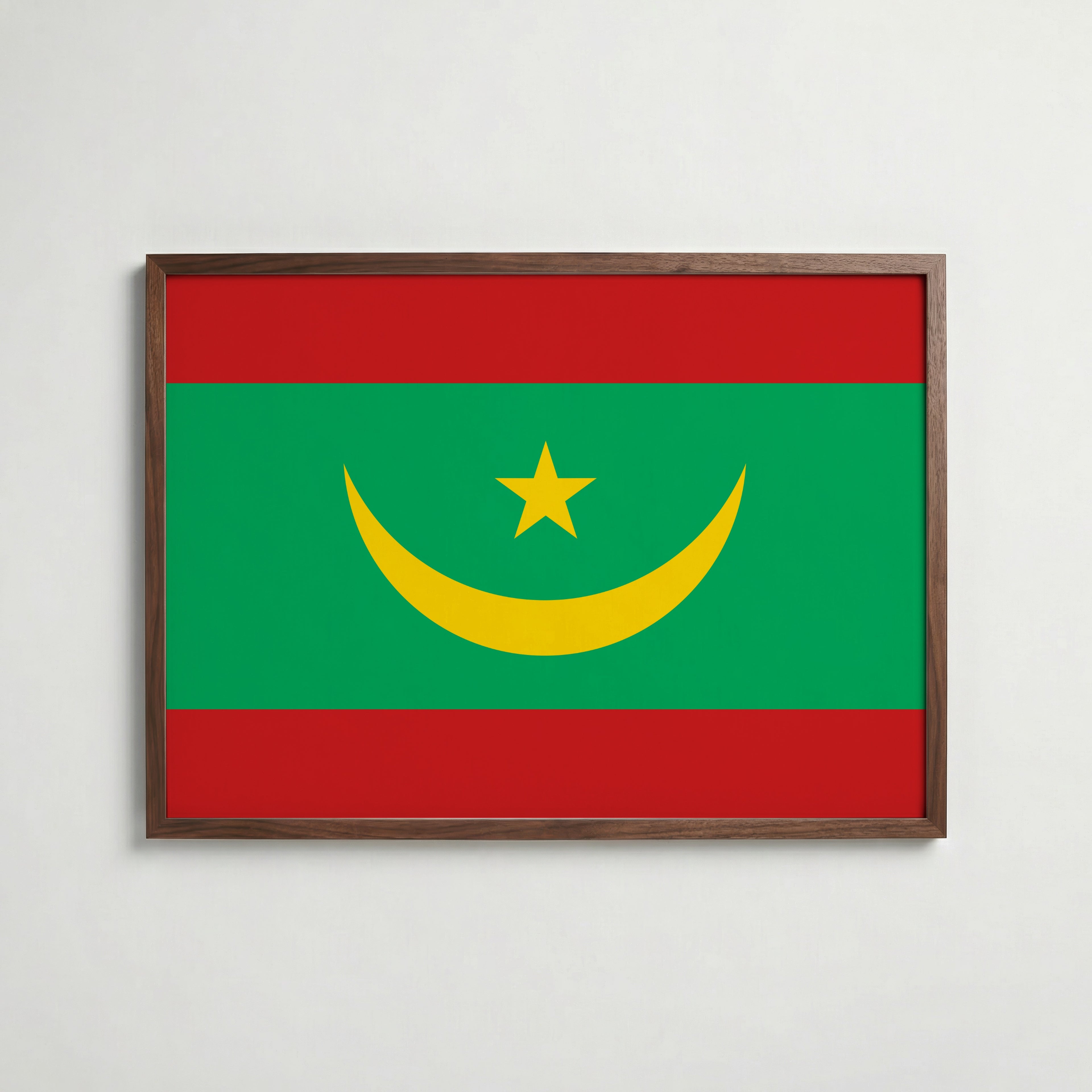 Mauritania National Flag Poster poster – väggdekoration för hemmet – köp hos Bozetto