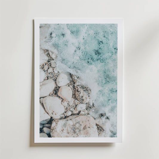 Ocean Pebble Flow Poster