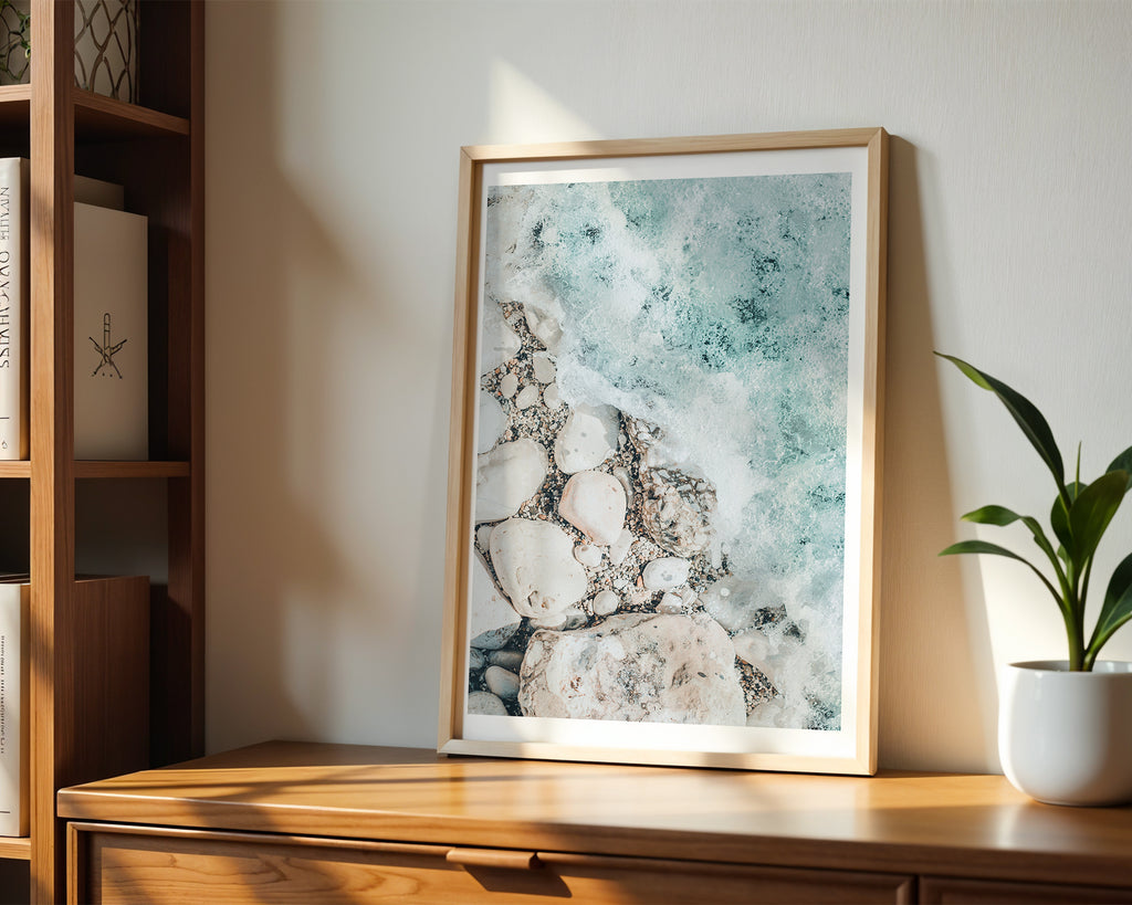 Ocean Pebble Flow Poster