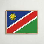 Namibia National Flag Poster – poster väggdekoration inredning – Affischer hos Bozetto